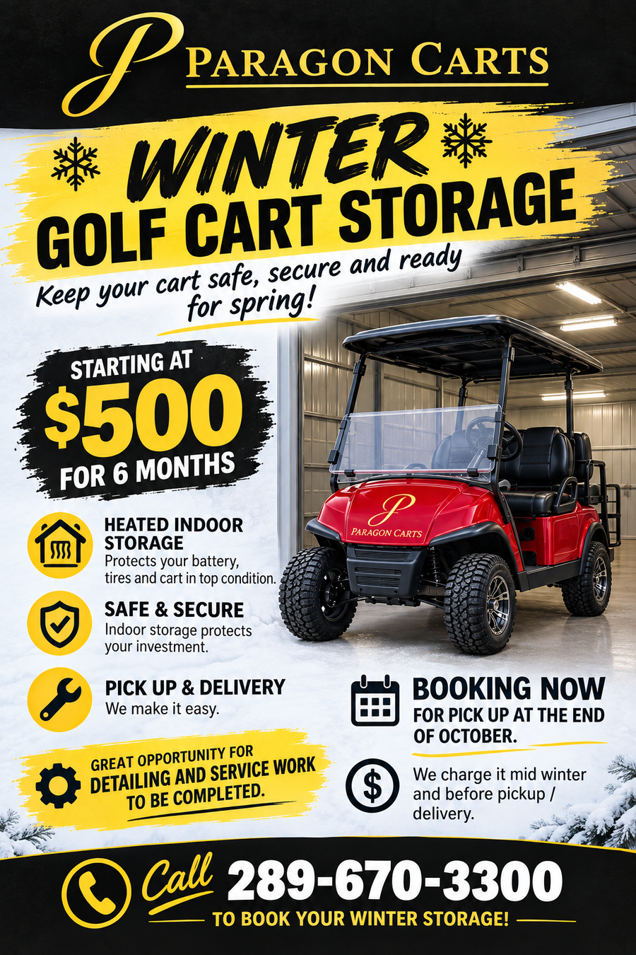Winter Storage Now Open