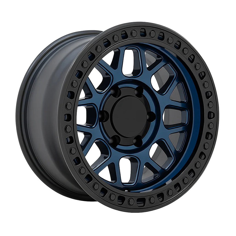 Rotorix RX-B Lock Style Off-Road – 17x9 ET0 6x139.7 – Matte Black/Blue